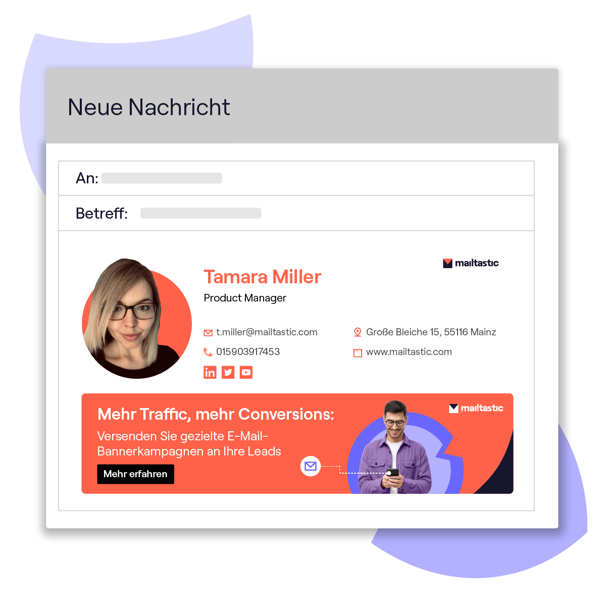 Produkt Marketing Banner Beispiel