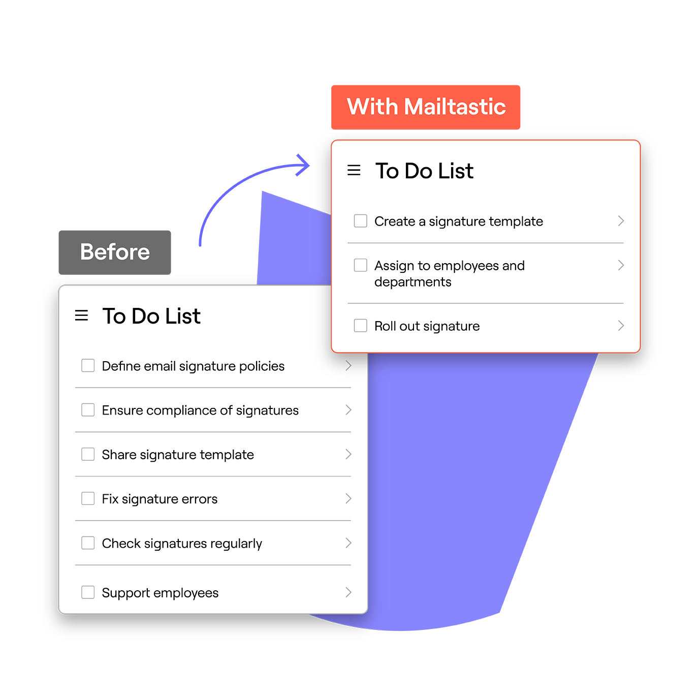 Reduce email signature tasks by managing signatures in one place. Reduce email signature tasks by managing signatures in one place.